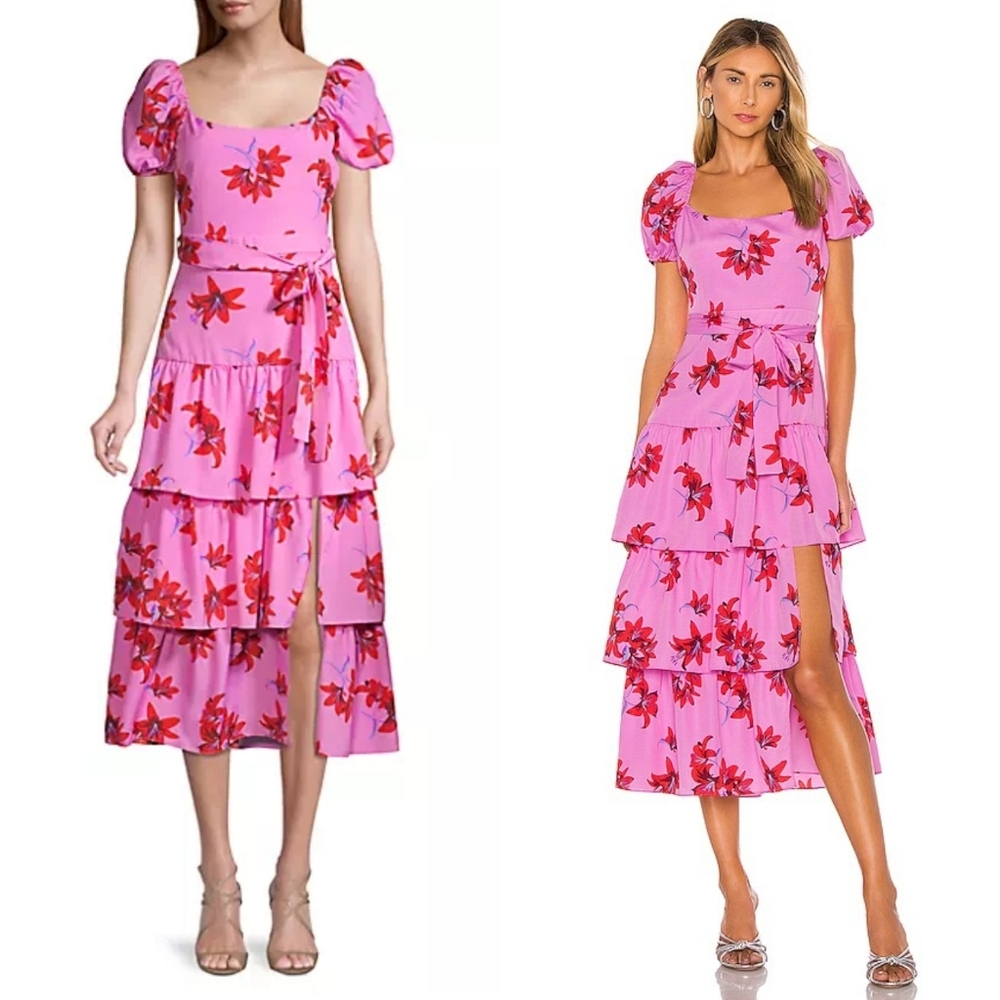 Likely Pink Floral Lottie Midi Dress - Picture 2 of 12